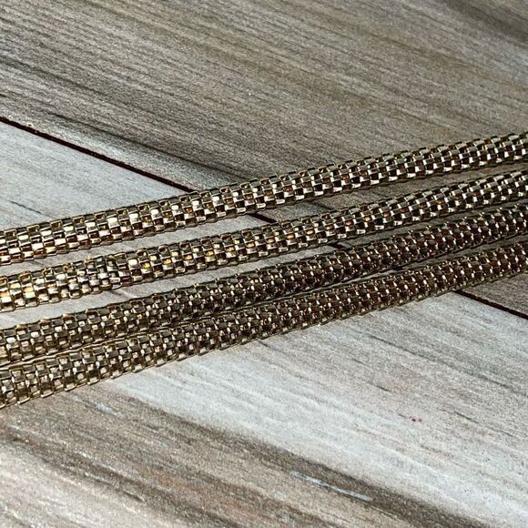 Vintage Knotted Slinky Necklace Women’s Gold Tone Braided Retro Grandmacore - Picture 8 of 14